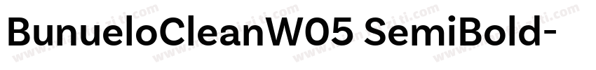 BunueloCleanW05 SemiBold字体转换